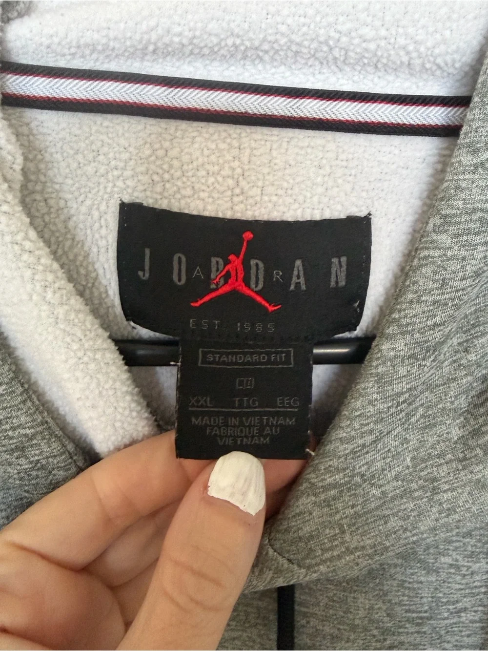 Vintage Jordan Dri-fit Hoodie Men’s  Sweatshirt High Neck Jumpman Flight Air 2XL